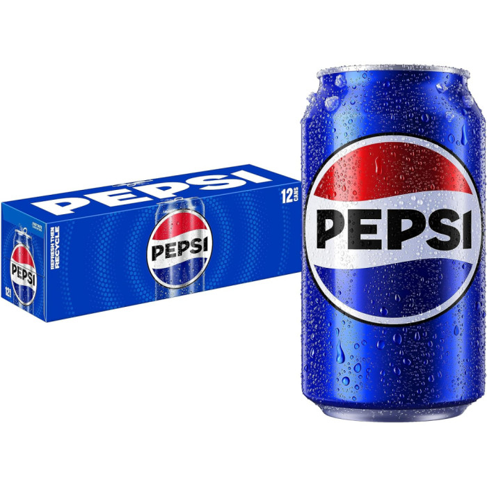 Pepsi Cola Soda, (Pack of 12)