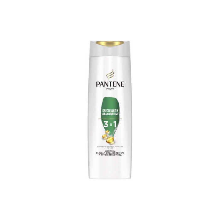 Шампунь-бальзам-ополаскиватель для волос Pantene PRO-V 3в1 Жылтыр және жібектей 360 мл