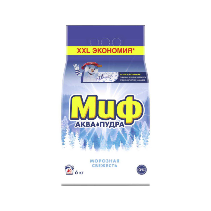 Порошок для стирки Миф Морозная Свежесть 3в1 автомат 6 кг