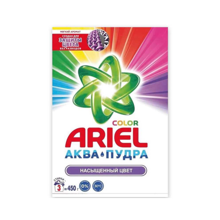 Порошок для стирки Ariel Color Аква пудра автомат 450 гр