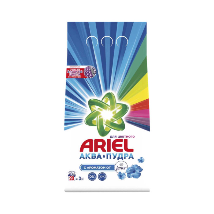 Порошок Ariel Аква пудра с ароматом от Lenor 3 кг
