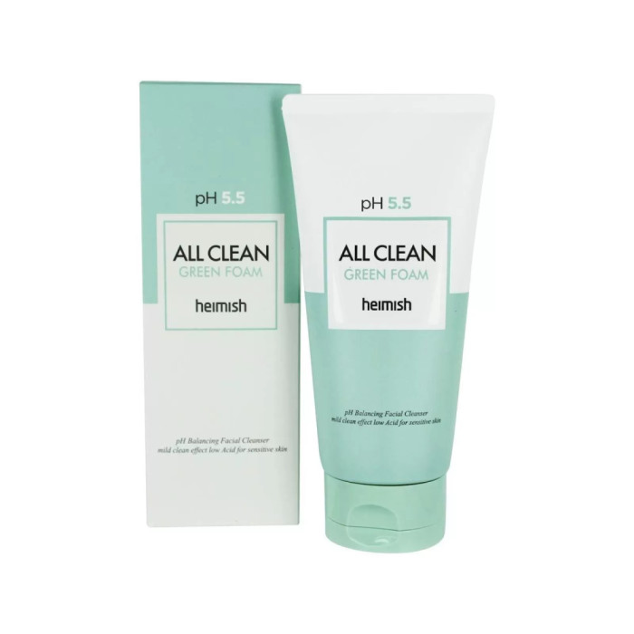 Гель-пенка для умывания с оптимальным РН-5,5 Heimish All Clean Green Foam 150 мл