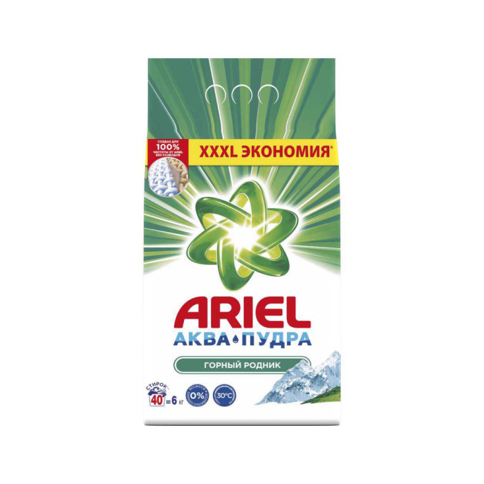 Порошок для стирки Ariel Горный родник автомат 6 кг