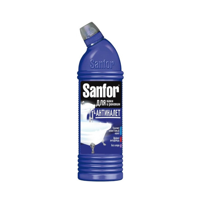Средство Sanfor Expert для ванны и душа лимонная свежесть 750 гр