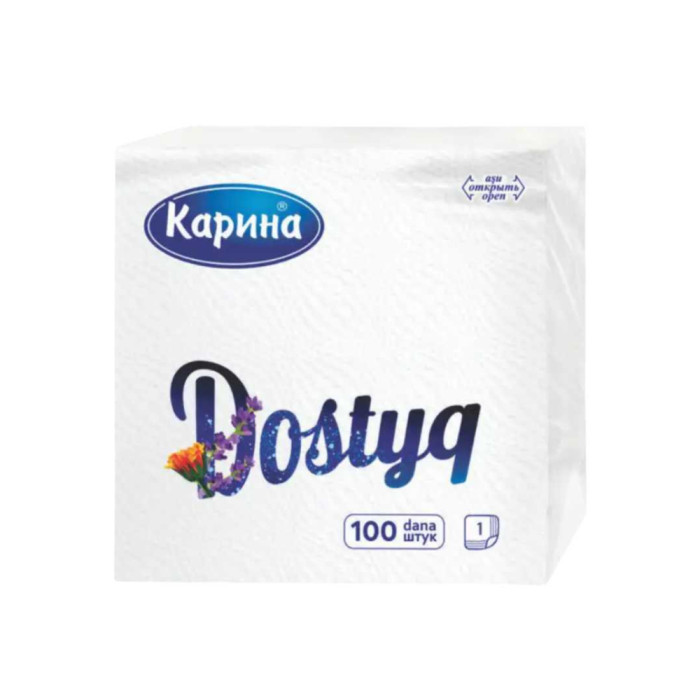 Қағаз майлықтар Карина Dostyq 24*24 см 100 шт
