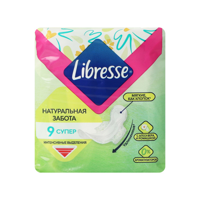 Libresse Natural Care Ultra Super 9 дана гигиеналық төсемдер