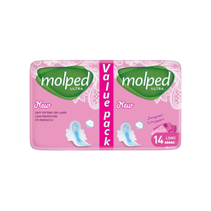 Гигиеналық прокладкалар Molped Ultra Long Econom 14 шт