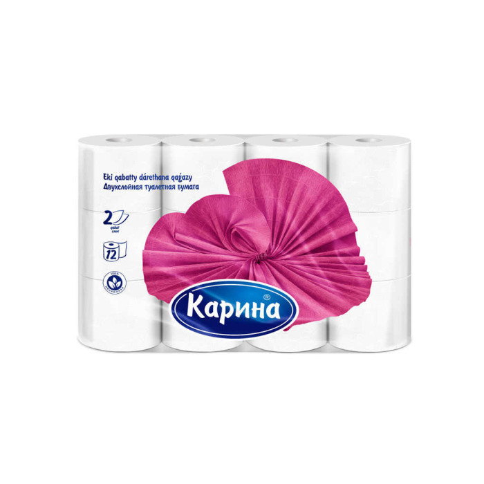 Кәріна туалет қағазы 2 қабат 16 м 12 шт