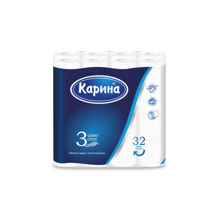 Кәріна туалет қағазы 3 қабат 32 дана