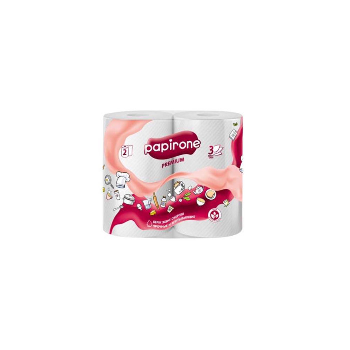 Papirone premium 3 қабаттан тұратын 2 рулон қағаз сүлгілер