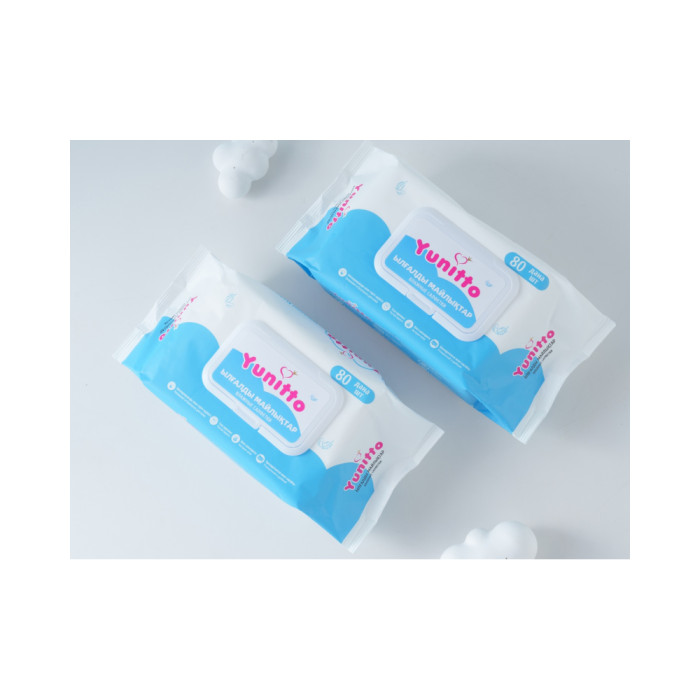 Yunitto 80 шт ылғалды майлықтар