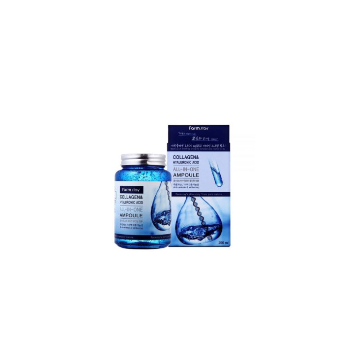 Ампулалық көпфункционалды сарысу FarmStay Collagen & Hyaluronic Acid All-In One Ampoule