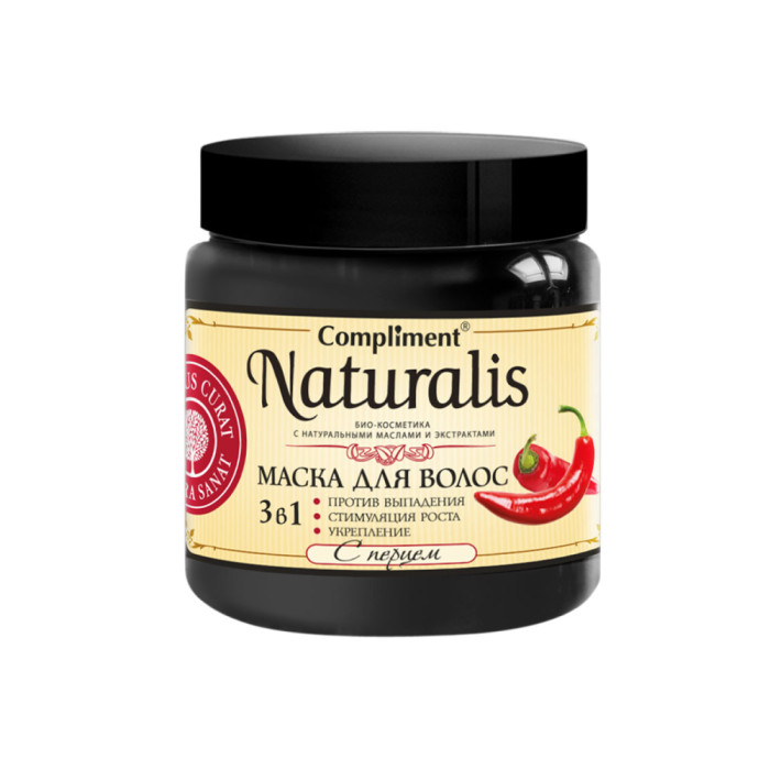 Compliment Naturalis 3в1 шашқа арналған маска 500 мл бұрышпен