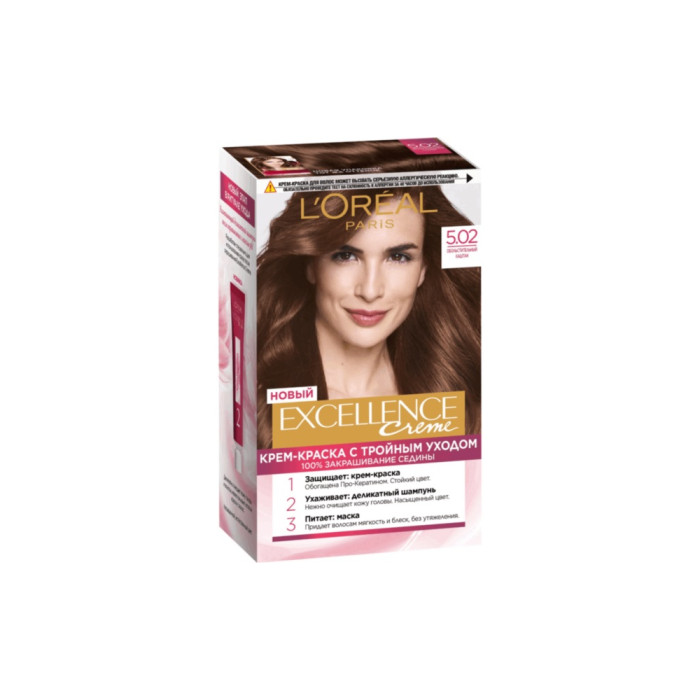 Краска для волос Loreal Excellence 5.02 Обольстительный каштан