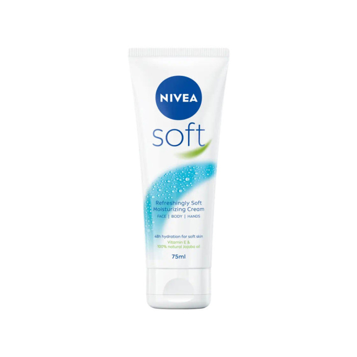 Nivea Soft қол мен дене кремі, интенсивті ылғалдандыратын, 75 мл