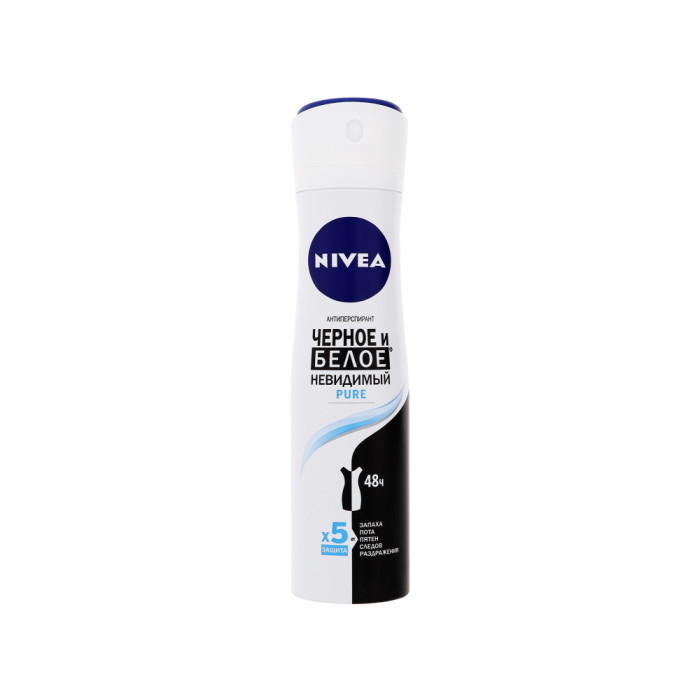 Дезодорант-антиперспирант Nivea Pure көрінбейтін қорғау әйелдерге арналған 150 мл спрей