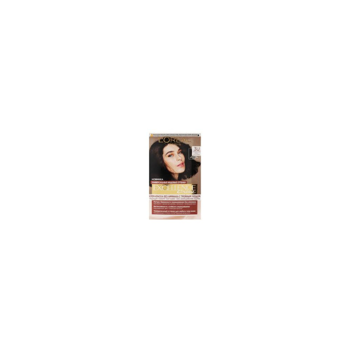 L'Oreal Paris Excellence 3U қара қоңыр крем-фарба шашқа
