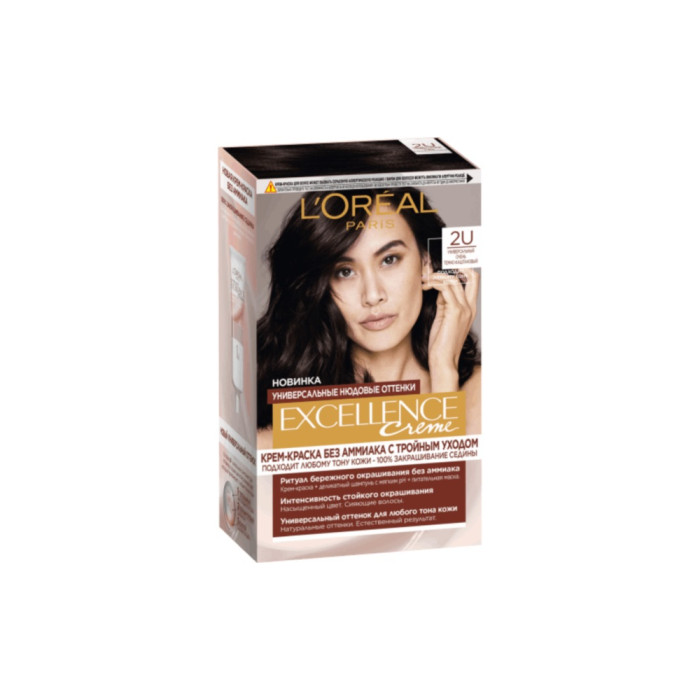 Аммиаксыз Excellence Crème шаш бояуы 2U қара қоңыр реңк