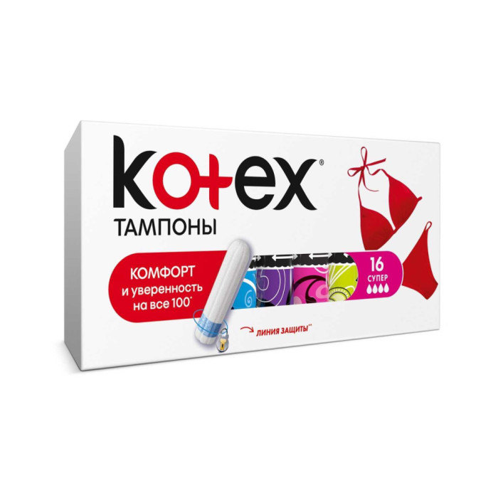 Kotex супер 16 шт тампоны