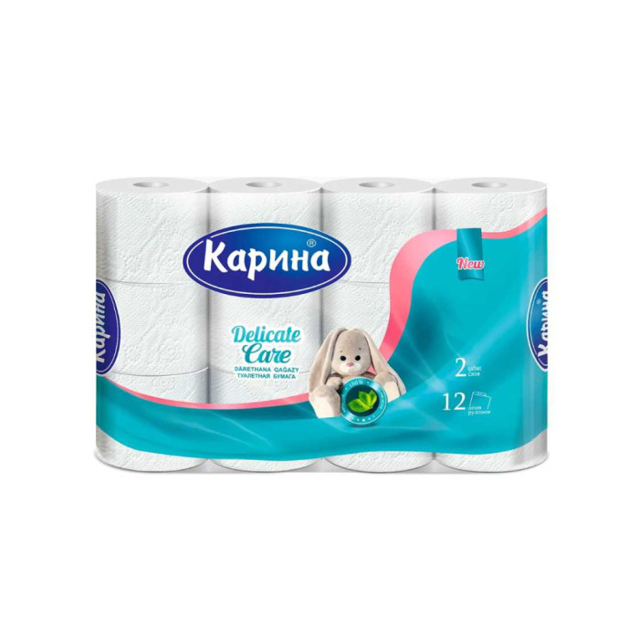 Туалет қағазы Карина Delicate Care 2 қабат 12 рулон