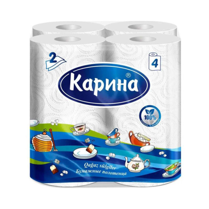 Карина қағаз сүлгілері 2 қабат 4 дана