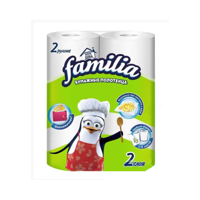 Familia Радуга 2 қабаттан тұратын 2 рулон қағаз сүлгілері