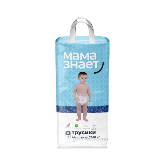 Трусики Мама Знает XL5 12-18 кг 44 шт