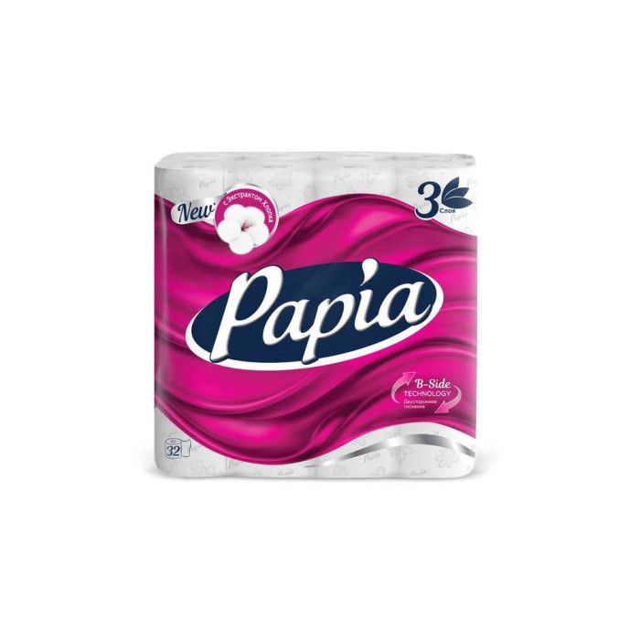 Papia 3 қабатты 32 дана дәретхана қағазы