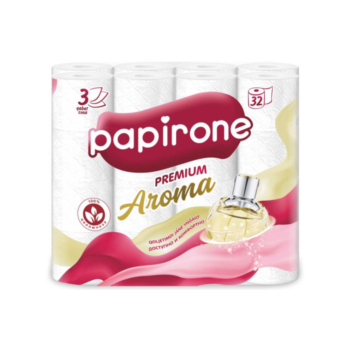 Туалет қағазы Papirone Aroma 3 қабат 32 шт