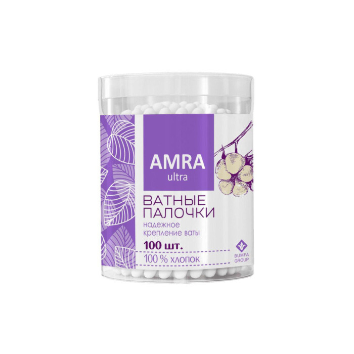Amra 100 дана мақта таяқшалары