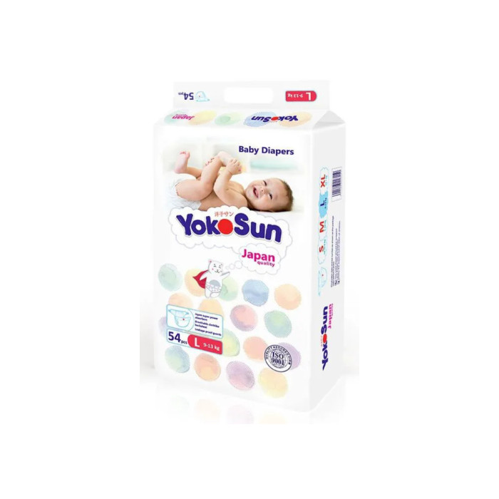 Yokosun Comfort жаялықтары L өлшемі 9-13 кг 54 дана
