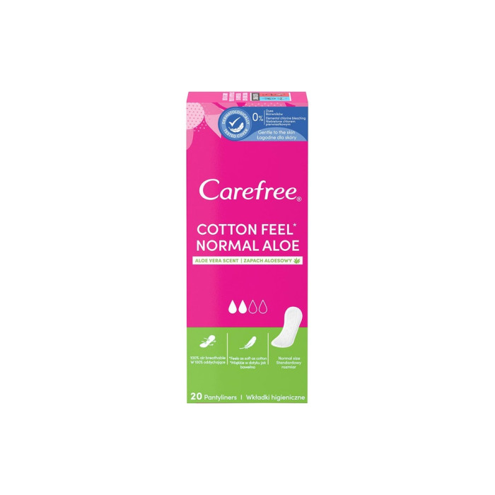 Прокладки ежедневные Carefree Normal с алоэ верой 20 шт