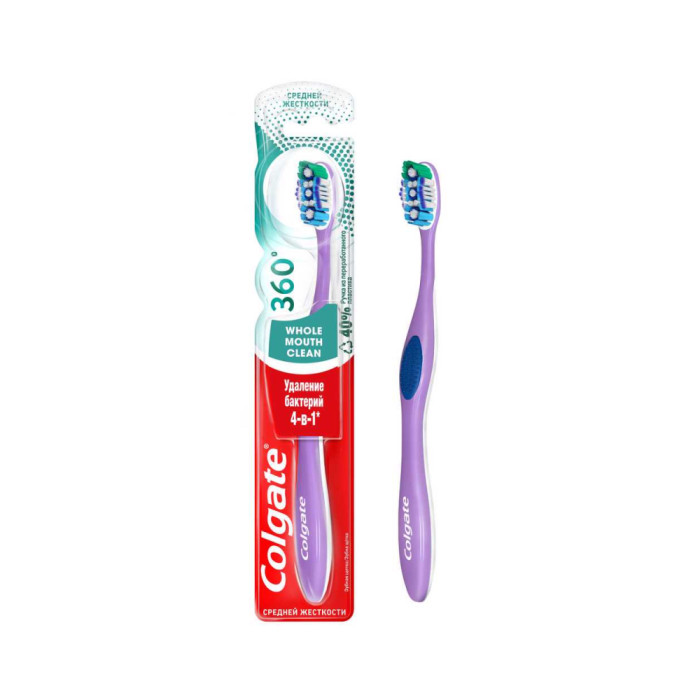 Colgate 360 орташа қаттылықтағы тіс щеткасы 1 дана