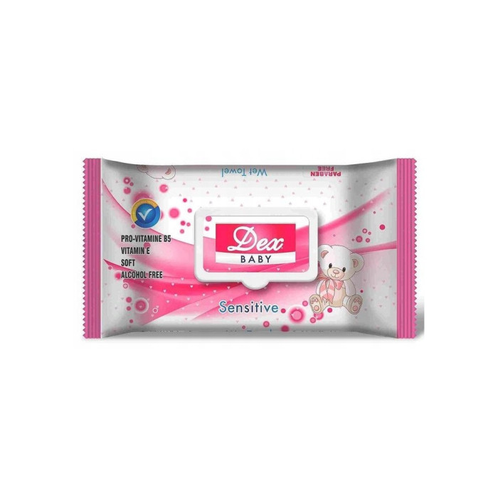 DEX Baby Sensitive 72 шт ылғалды майлықтар