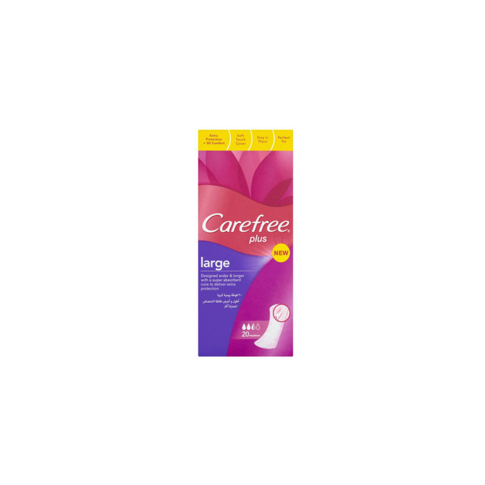 Carefree Plus үлкен нәзік хош иісті гигиеналық төсеніштер 20 шт