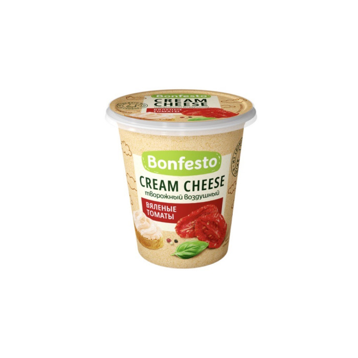 4810898002484 сыр з вяршкоў 125g CREAM CHEESE памідоры, засушаныя на сонцы 65% Bonfesto 125g*8