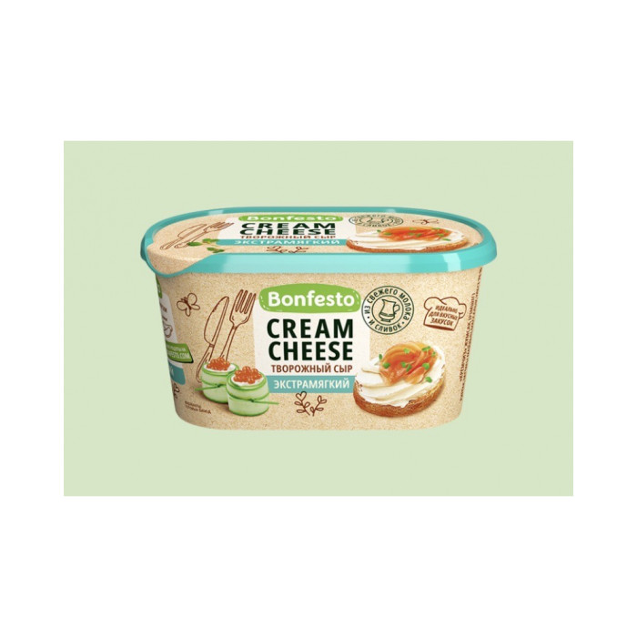 4810898002835 Нагевы сыр 400g CREAM CHEESE EXTRA SOFT 70% Bonfesto 400g