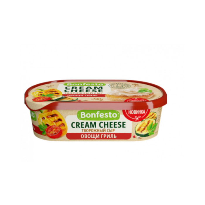 4810898003375(6) Нагевы сыр CREAM CHEESE GRILLED VEGETABLES 65% Bonfesto 1PACK=6*140g