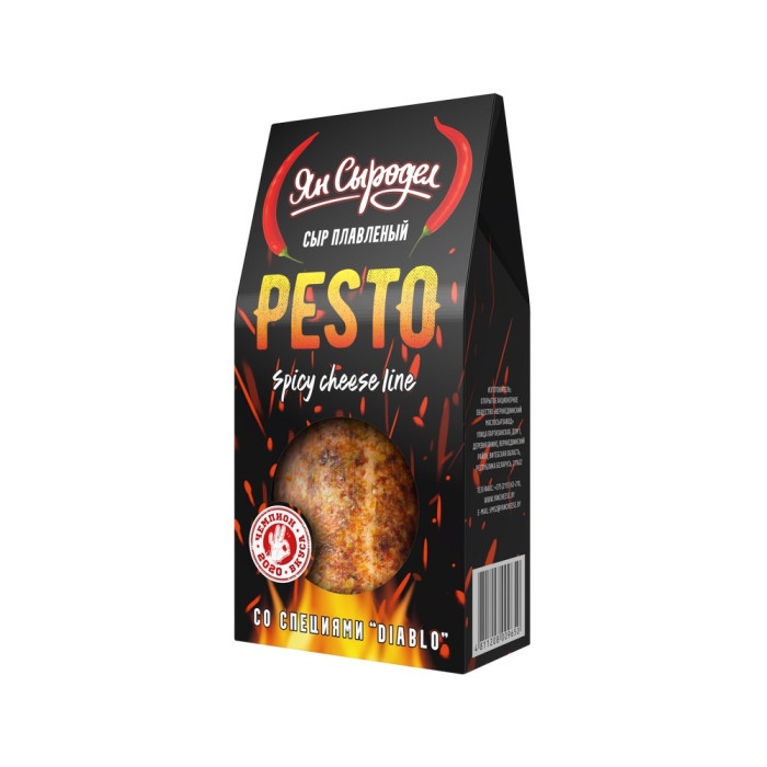 4811208009650 апрацаваны сыр PESTO DIABLO 30% +/- 200g
