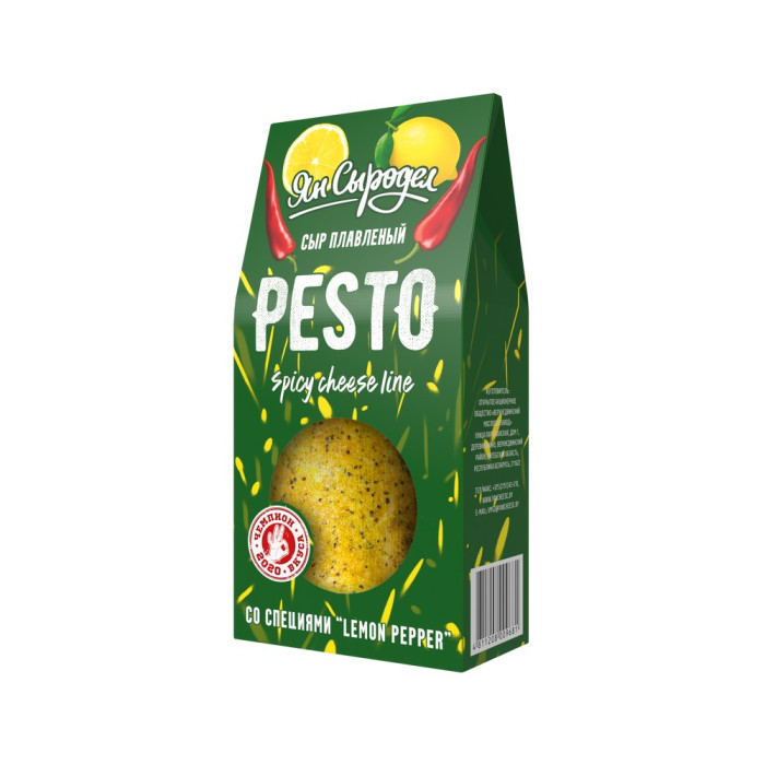 4811208009681 Обработанный сыр PESTO LEMON PEPPER 30% +/- 200g