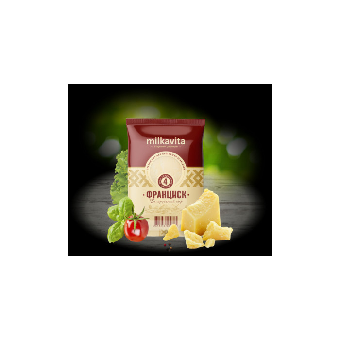 4811256004775 сыр CHEESE FRANCISK 45% 4 месяца 180г. MILKAVITA 1*12