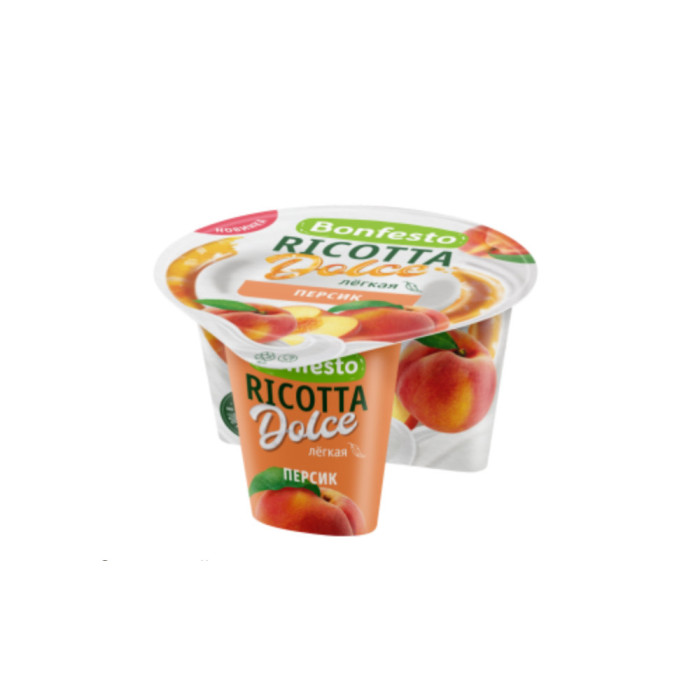 4810898003214(6) МЯККАЯ РИКОТТА 40% ПЕРСИКОВЫЙ СЫР CooKing 1УПАК=12*125г