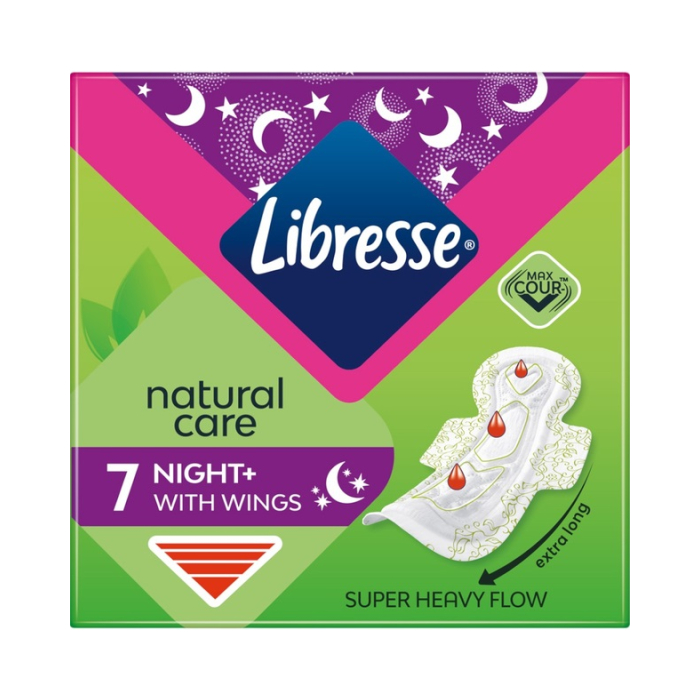 Compresas higiénicas Libresse Natural Care Maxi Goodnight 7 uds