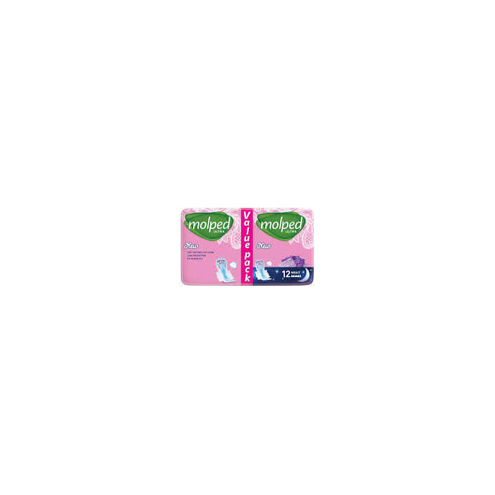 Molped Ultra Night Eco sanitary pads 6 drops 12 pcs