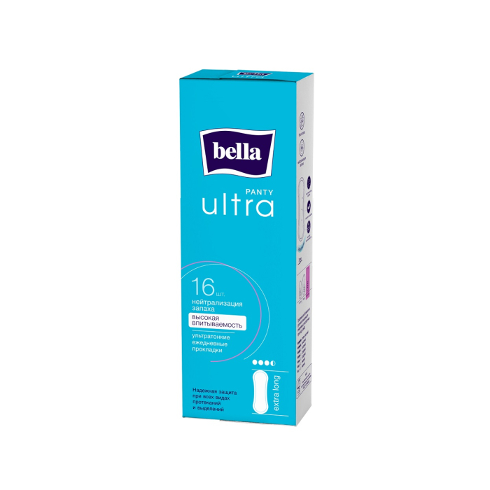 Прокладкаҳои ҳаррӯзаи Bella Panty Ultra хеле дароз 16 дона