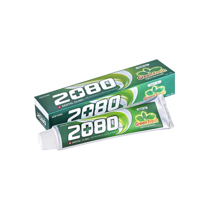Пастаи дандон Dental Clinic 2080 чойи сабз тозакунанда 120 гр