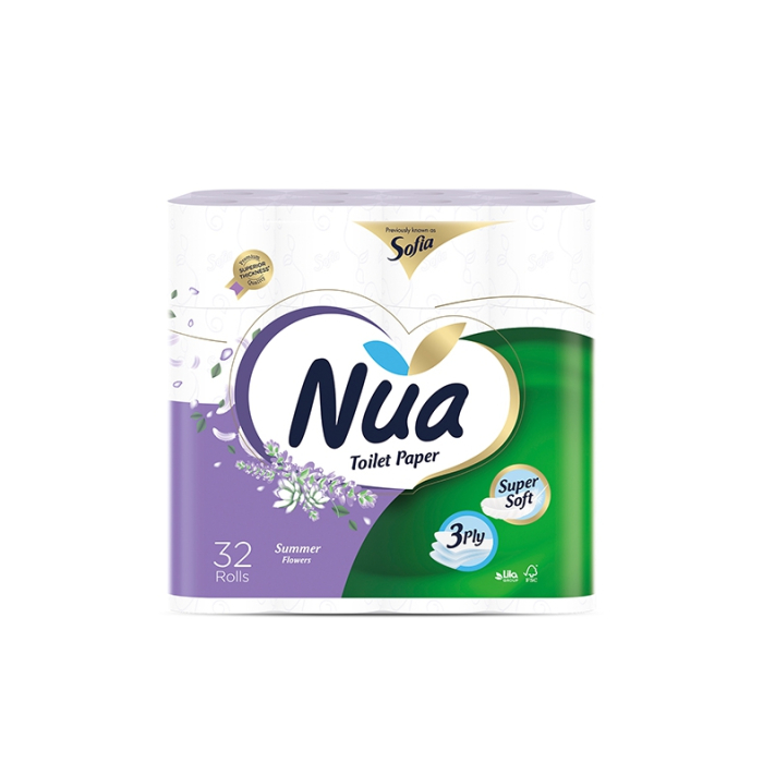 Nua Summer Flowers toilet paper 3 layers 32 pcs