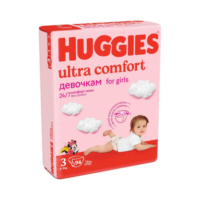 Pañales Huggies Ultra Comfort Giga para niñas 3 (5-9kg) 94 uds