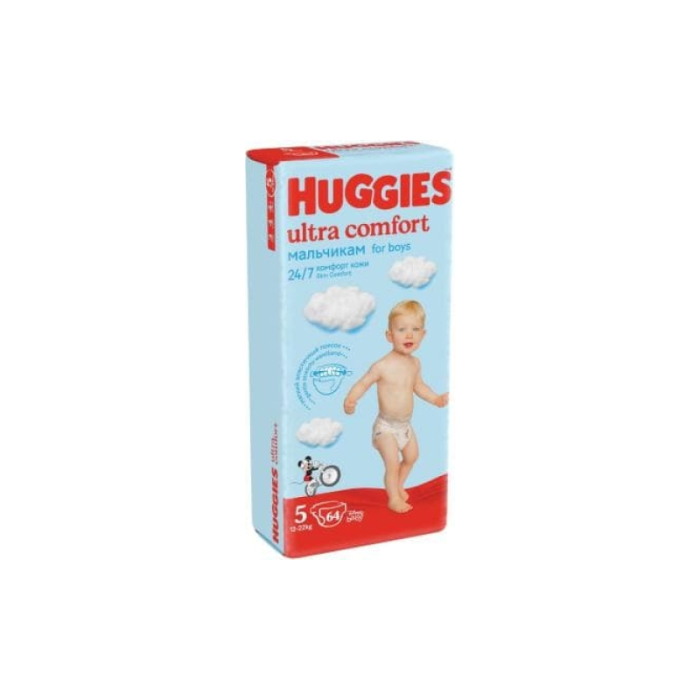 Pañales Huggies Ultra Comfort Giga para niños 5 (12-22kg) 64 uds