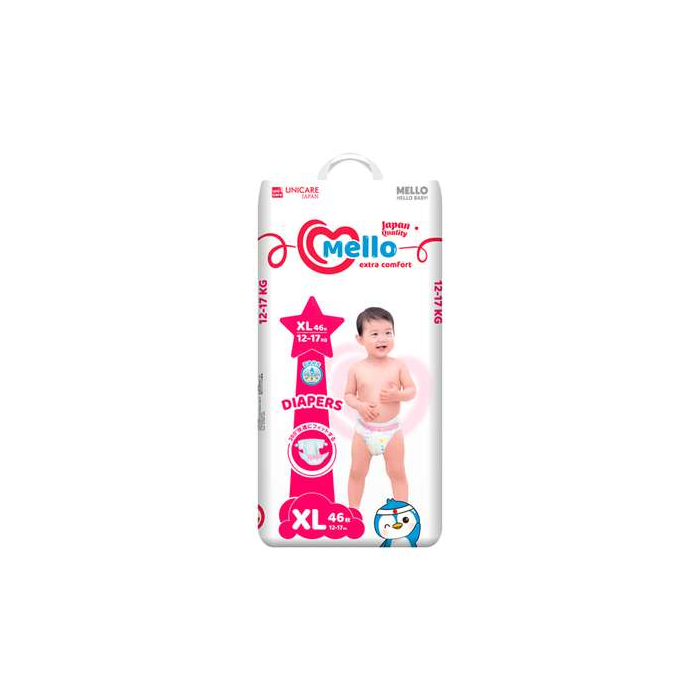 Pañales Mello Extra Comfort XL 46 uds